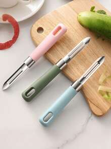 Pelador y rebanador multiusos de acero inoxidable para verduras y frutas, apto para patata, pepino, manzana, zanahoria y diversos productos - Multicolor - Ver 9