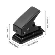 4Pcs Single Hole Punch 10 Sheets Circle Punch Capacity Mini 1/4 Inch Hole Puncher With Non-Slip Removable Base For Crafts Scrapbooks - A - View 3