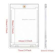 10 Uds.Portatarjetas transparente 35pt tipo atracción magnética estuche de exposición de tarjetas deportivas para baloncesto TCG funda protectora de plástico duro GMYD - T-1466 PS - Ver 8