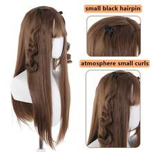 洛丽塔风格发型高级双马尾头饰角色扮演假发女士可爱动漫假发长卷发万圣节 - 彩色 - 查看 4