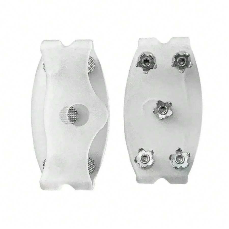 Transparent New 5-Tooth Ice Cleats Anti-Slip Shoe Covers, Outdoor Snow Hiking Climbing Crampons - White - View 1