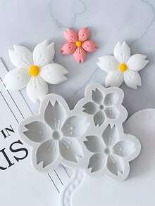 1Pc 3D Cherry Blossom Silicone Mold For DIY Soap, Candle & Jewelry Making - DIY Cherry Blossom Silicone Mold - View 3