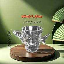 1pc 1.35oz Creative Animal Shaped Glass Shot Glass, Featuring Thick And Durable Design, Creative Animal Shaped Liquor Glass, Thick Bottom Spirits/Cocktail Glass - Multicolor - View 15