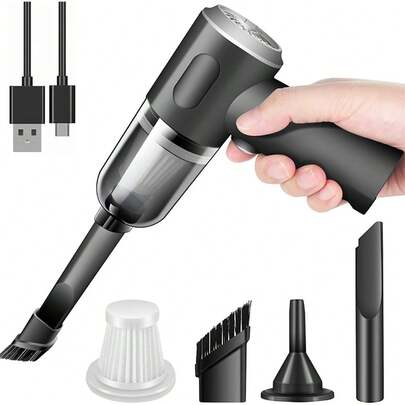 Mini Wireless Vacuum Cleaner With Strong Suction – Multifunctional Rechargeable Dust Remover For Computer, Home & Car Cleaning
