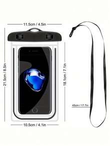 IPX8 Waterproof Phone Pouch With Lanyard, Universal Underwater Dry Bag For Beach & Pool - Multicolor - View 6
