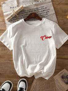 Áo thun cổ tròn in hình hoạt hình bóng rổ dành cho bé trai tuổi teen, phong cách mùa xuân hè Y2K, áo thun thường ngày mềm mại. - trắng - Xem 2