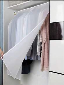 Practical Minimalist Transparent Garment Dust Cover, Odorless Foldable Easy Storage Hanging Garment Dust Bag, Suitable For Retail Stores, Wardrobes, Home Use - Translucent - View 1