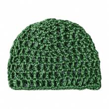 1pc Hollow-Out Handmade Knitted Hood, Thick Yarn Crocheted Mesh Sleeping Bag Cap/Mesh Hair Wrap Cap/Head Wrap Cap/Sleep Cap - Royal Blue - View 6