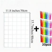 现代INS风格网格照片墙，将生活变成治愈系情绪板，每个瞬间都温暖人心，明信片DIY收纳架墙架 - 黑色 - 查看 4