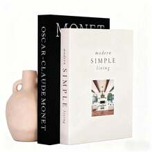 2套纸质精美装饰书，咖啡桌装饰书 - 仿装饰书，可用于家居桌面装饰、床头柜装饰或书架装饰 - 均碼 - 查看 3