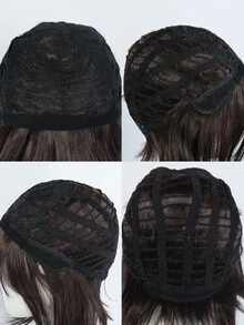 32inch Long Pigtail Body Wave Wig, Dark Brown With Bangs, Sweet & Cool Lolita Anime Cosplay Wig For Girls - Black - View 8