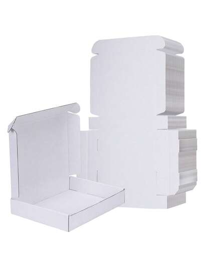 8pcs White Shipping Boxes, 7.5in*4in*1in Cardboard Corrugated Mailer Boxes, Locked Mail Box Packaging For Small Business, Cardboard Gift Boxes For Wrapping Mail Gifts - Gift Packaging