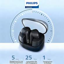 PHILIPS TAT2138 Bluetooth Earbuds, Semi-In-Ear Design, Bluetooth 5.3, Low Latency, Dual Microphone Noise Reduction, Waterproof, Compact And Portable, Ideal For Sports, Business And Study, Compatible With Smartphones And Computers - 查看 7