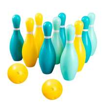 Juego de bolos para niños con 10 pines, juguetes educativos interactivos para desarrollar habilidades motoras, juguetes de bolos para exteriores para parques, patios y jardines YRDD - 1 - Ver 7