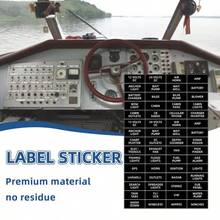 60pcs/Set Ocean Boat Instrument Panel Stickers, Joystick Switch Circuit Board Decals, Suitable For Boats, RVs, Campers - A - View 1
