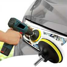 18pcs Electric Drill Polishing Pad Kit, Including 3.0" Wool Polishing Pads, Backing Plate And M10 Drill Adapter, Suitable For Polishing, Waxing, Refinishing And Sealing On Cars And Furniture - 18-piece Set - View 5