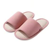 Linen Upper Slip-On Slippers With PVC Anti-Slip Sole, Suitable For Home, Bedroom, Living Room, All Season Unisex - Multicolor - View 18