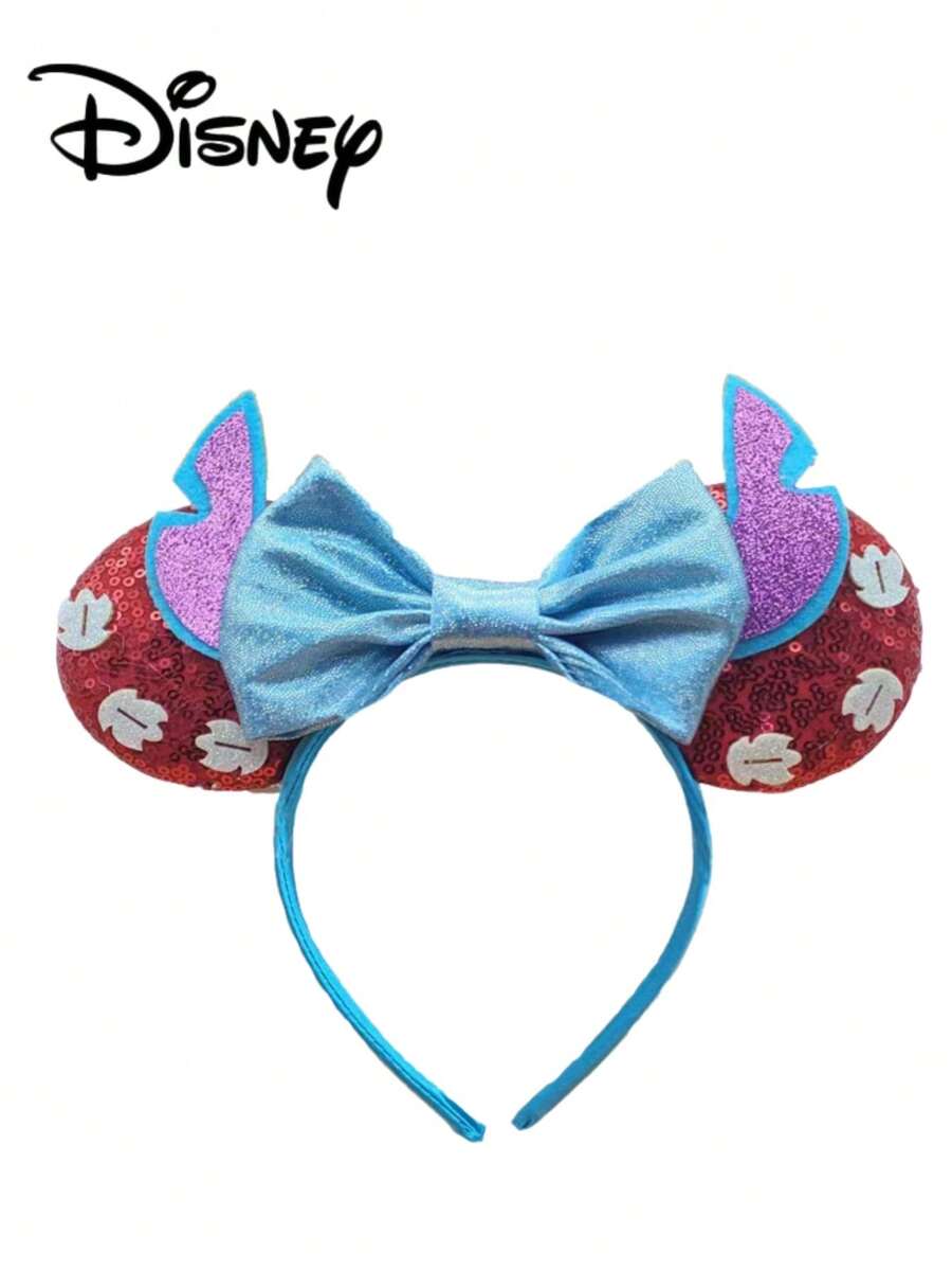 Disney 1件套系列服装头饰,角色扮演服装,卡通史迪奇和米奇耳朵发箍,节日派对独特设计发箍,女士发饰发带 - 彩色 - 查看 1
