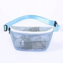 1 chiếc túi đựng đồ trang điểm thể thao ngoài trời bằng lưới đơn giản và thời trang, đa chức năng, có thể đeo chéo hoặc đeo hông. - Nhiều màu - Xem 6