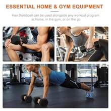 Hex Dumbbells Rubber Coated Hand Weights For Exercises And Fitness 10-50LB Optiongift - 10磅單磅 - 查看 7