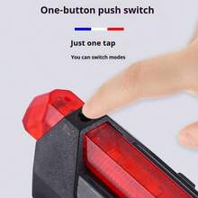 Luz Led Roja Para Bicicleta Salpicaduras Colores - Negro - Ver 7