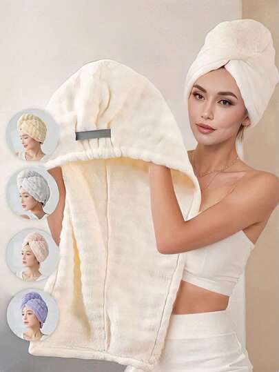 1个女士长发速干帽，超强吸水速干毛巾帽，多种颜色可选，适合女性使用。速干超细纤维毛巾帽，吸水性强，速干！可用作吹风帽或头巾。也可作睡眠帽使用。