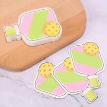 4 Pcs Compact Kitchen Sponges, Reusable Pickleball Cleaning Cellulose Sponge Wood Pulp Pickleball Gift Fun And Quirky Kitchen Accessory Household Gadget - A - View 1