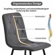 Dining Table & Chair Sets - White + MDF+Metal - View 9
