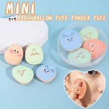 4pcs Mini Cotton Candy Makeup Sponge Puff Set With Case, Dry & Wet Use, Soft Sponge, Perfect For Makeup Base, Non-Greasy, Ultra Soft & Thick Powder Puff Set, Reusable Soft Makeup Sponge, Dry & Wet Makeup Tool, Holiday Gift - Multicolor - View 7