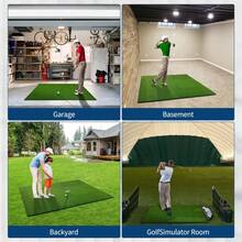 ShiningLove 31mm Thick Golf Hitting Mat, 5x5ft Golf Training Mat For Indoor & Outdoor Practice, Realistic Turf With Shock Absorption For Swing Detection, Left/Right Hand - 5x4ft - Xem 7