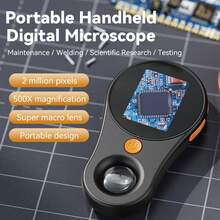 Handheld Digital Microscope 500X Magnification 2MP 1920x1080P HD Photo And Video Microscope For Kids And Adults Black - View 6