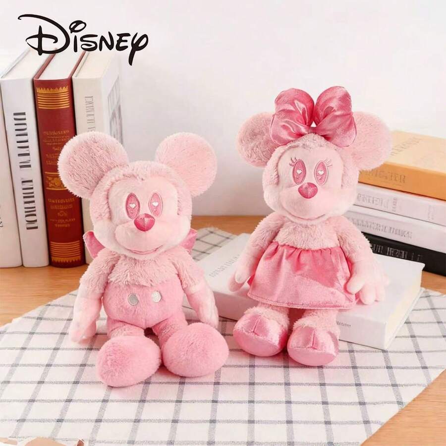 Disney Minnie & Mickey Plush Doll Sleeping Pillow, Birthday/Valentine's Day/Party Gift, Commemorative Souvenir, Suitable For Parent-Child Interaction - Pink - View 1