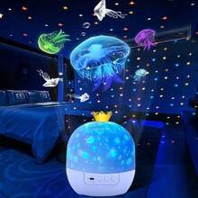 360°旋转星空投影灯，星空夜灯，可用作床头灯、生日/节日礼物、房间装饰 - 1PC - 查看 2