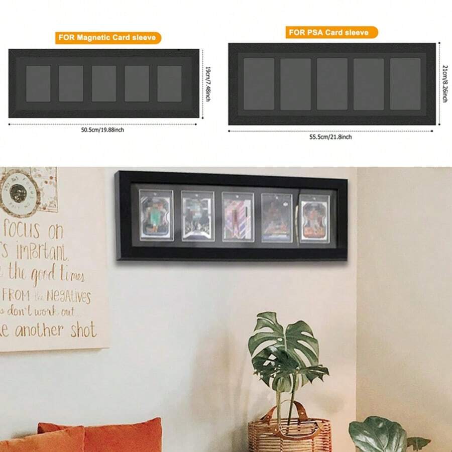 Trading Card Wall Mountable Display Frame For Pokemo PSA/ACE/CGC Graded Slabs - For Magnetic Card Sleeve - View 1