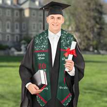 1PC Custom Graduation Sash Class Of 2026 - Personalized Name Graduation Graduation 2026 Gift - Personalized Graduation Sash With Text - Graduation Ceremony Gifts For Unisex Adults 72" Long - 設計11 - 查看 7