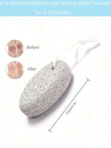 1pc/3pcs Natural Foot Pumice Stone For Feet,Lava Pedicure Tools Hard Skin Callus Remover For Feet And Hands - White&Red Foot Rub / Foot Washing Stone / Foot Grinding Stone - Multicolor - View 6