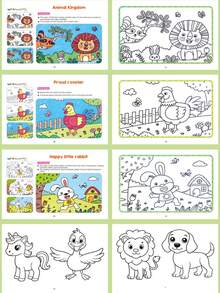 1 Set Children's Animal Coloring Book, Preschool Educational Painting Book, Drawing Notebook - Multicolor - View 8