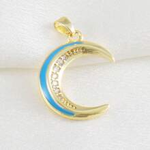 1个铜质心形贝壳圆环吊坠，可DIY手链、项链、脚链饰品，适合作为送给女性/情人节/母亲节/朋友和同事的礼物 - 彩色 - 查看 16