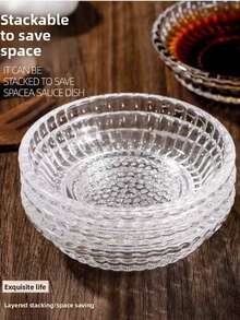 Glass Garlic Grater, Household Grinding Paste Dish, Ginger Garlic Grinder Tool, Seasoning Plate, Dipping Sauce Dish - Multicolor - View 7