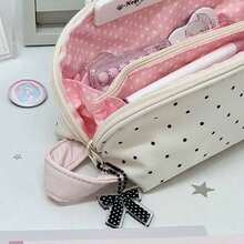 1pc New Polka Dot Shell Pencil Case, Cute Fresh High-Quality Stationery Box, Large Capacity Pencil Storage Bag For Students - Shell - View 2