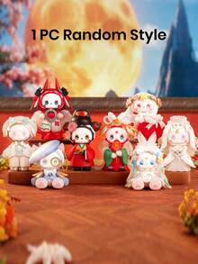 1pc Random Style EMMA Cafe-Style Anime Model Figurine, PVC Material, Beloved Wedding Style Combined With Cute Rabbit, Elegant Desktop Decor, Beautiful Gift To Create A Peaceful And Relaxing Environment For Friends And Family - Red - View 11
