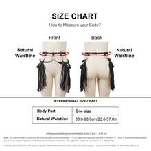 Cinturón de mujer de PU con flecos - Cinturón con tachuelas y flecos, perfectamente diseñado para un look inspirado en el oeste - Negro - Ver 9