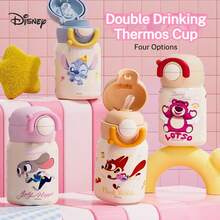 Disney Zootopia Mini Insulated Water Bottle, Portable Straw Cup, Pocket Cup, Double Drinking Cup - Multicolor - View 3
