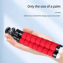 Octopus Shaped Portable Desk Phone Photography Tripod Stand, Multi-Functional Metal & Sponge Mobile Phone Holder - Color - View 5