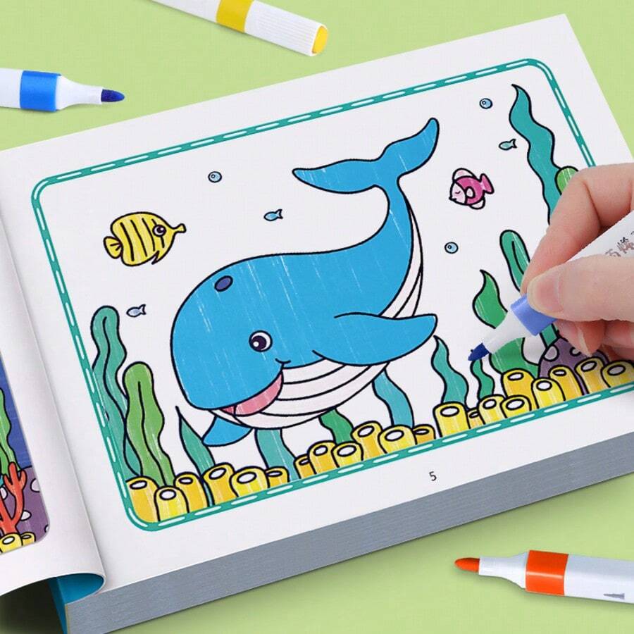 1 Set Children's Animal Coloring Book, Preschool Educational Painting Book, Drawing Notebook