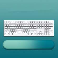 Almohadilla de Reposamuñecas para Teclado con Degradado y Espuma de Memoria - Tela de Seda de Leche Suave, Base de Silicona Antideslizante, Soporte Ergonómico para Escribir en Computadora de Escritorio - Multicolor - Ver 19