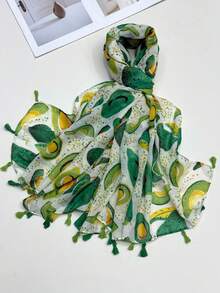 1pc Fruit Casual Cute Elegant Polyester Scarf - Multicolor - View 7