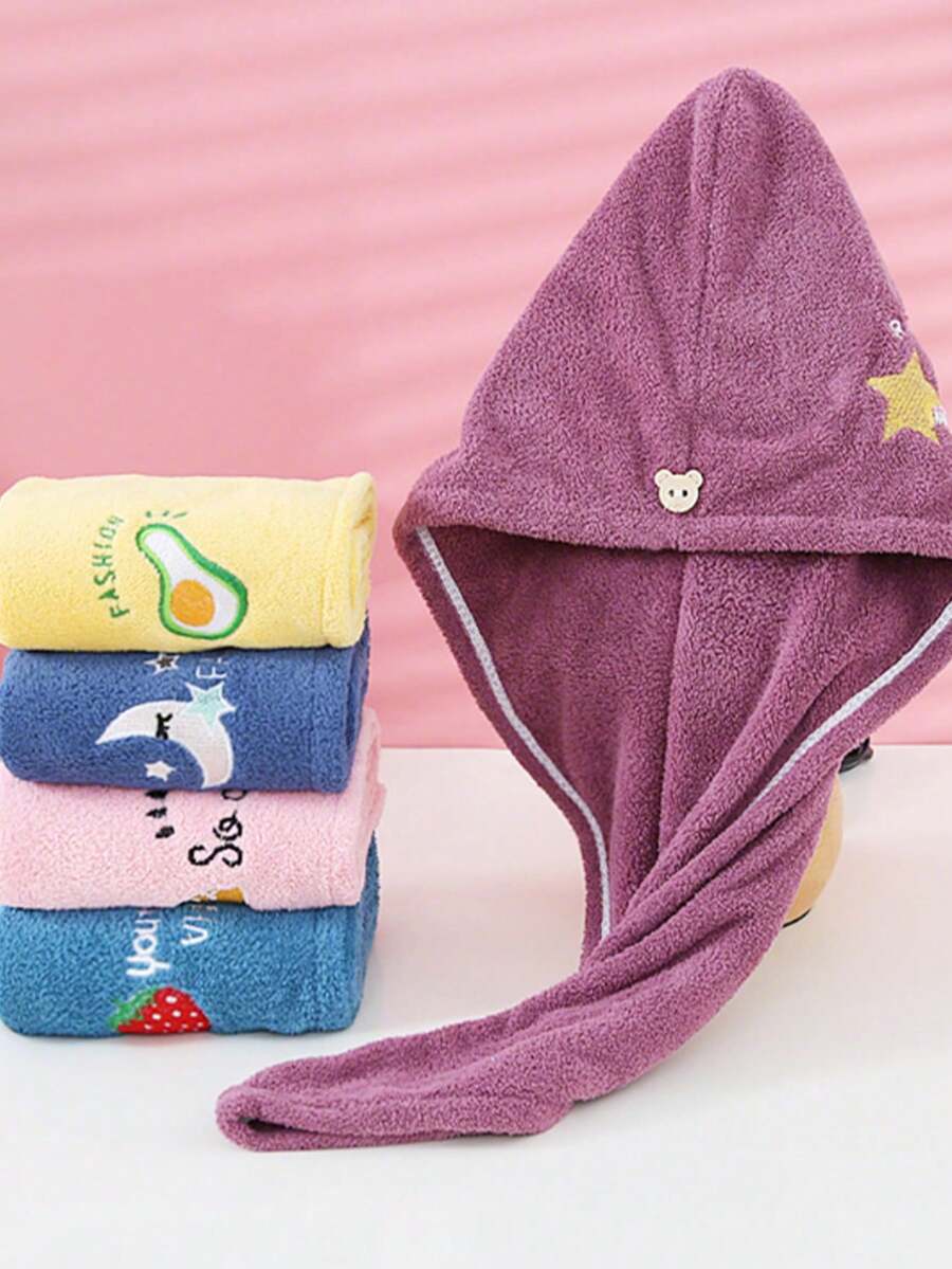 1/2/3条装高密度编织干发巾，不掉毛，不起屑，柔软舒适，经久耐用，超强吸水，触感柔软，速干，男女通用，高效干发巾，适合作为送给女朋友/情人节/感恩节的礼物 - 彩色 - 查看 1