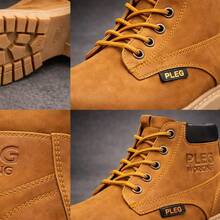 Bota De Trabajo Pleg Working De Piel Antiderrapante Suela De Hule - Camel - Ver 4