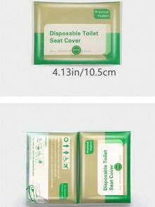 100个便携式马桶座套，成人适用，一次性或可冲散，旅行必备，适用于飞机、公路旅行、露营、酒店，可放入洗漱包、化妆包、沙滩包、度假包、背包，旅行配件、夏季用品、学习用品 - 查看 3